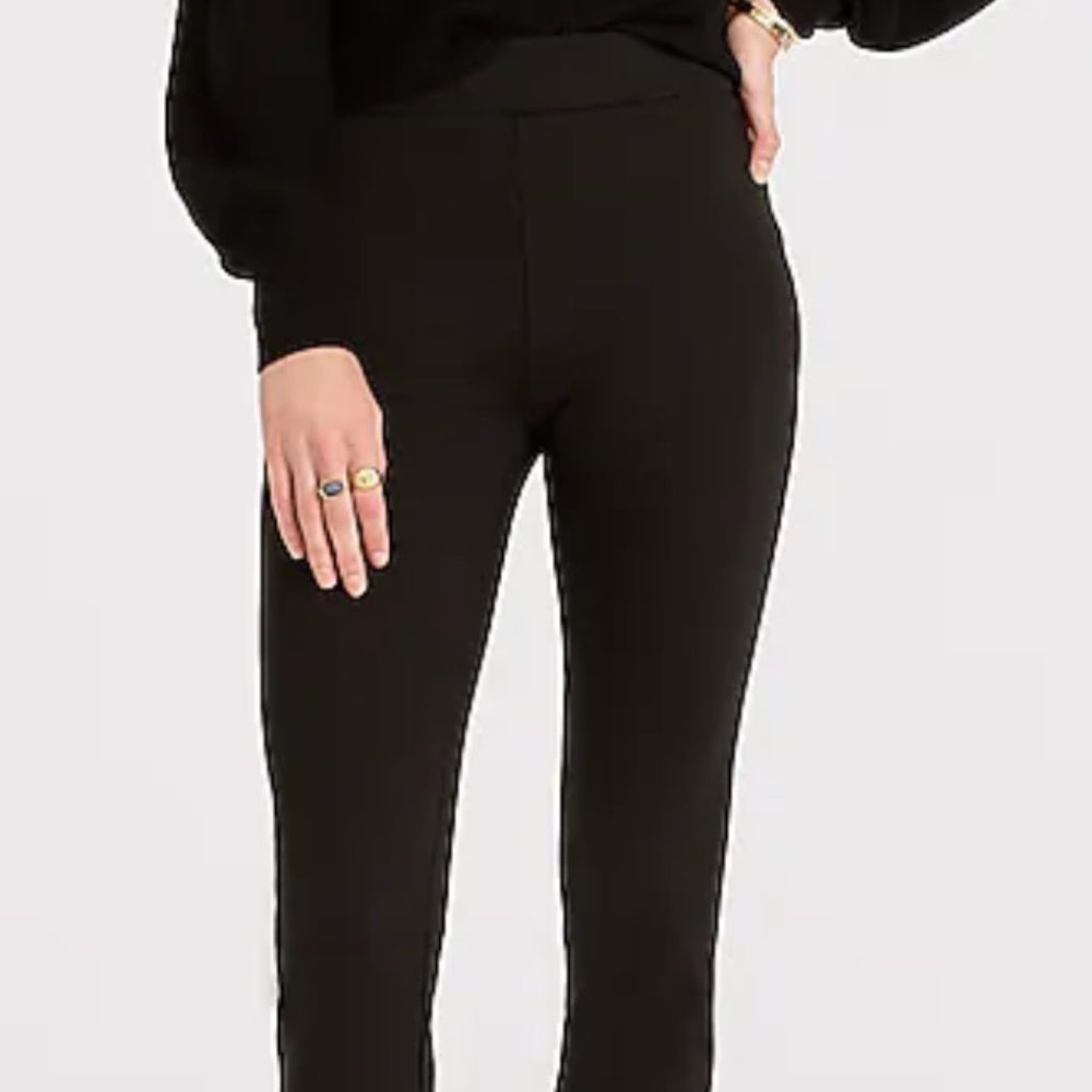 NWT- Black J Crew Tall Pixie Pant in Stretch Ponte- Size Tall Medium